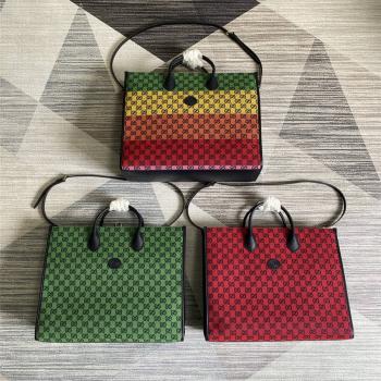 gucci代购正品官网520 GG Multicolor系列大号托特包659980