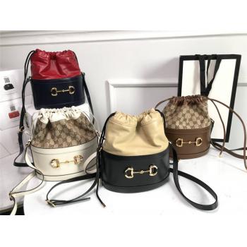 GUCCI古奇和古驰的区别马衔扣1955系列水桶包602118