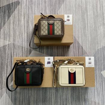 GUCCI古驰官网旗舰店Ophidia系列GG迷你肩背包602576