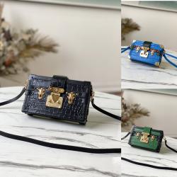 lv图片新款鳄鱼纹PETITE MALLE 手袋盒子包N92049/N93145
