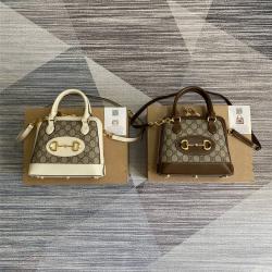 GUCCI正品古驰官方马衔扣1955系列迷你手提包帆布贝壳包640716