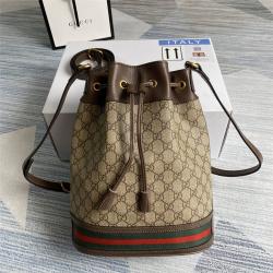 GUCCI古驰女包官网图片价格Ophidia系列GG抽绳水桶包540457