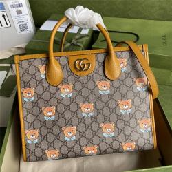 GuccixKAI联名系列古奇美国官网泰迪熊中号托特包660531