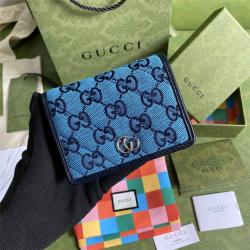 GUCCI官网古驰包GG Multicolor系列GG Marmont卡包466492