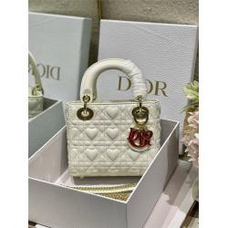 迪奥中国专柜七夕款迷你DIORAMOUR LADY DIOR 手袋M0505