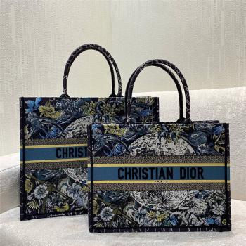 dior香港官网迪奥正品蓝色星座刺绣BOOK TOTE 手袋