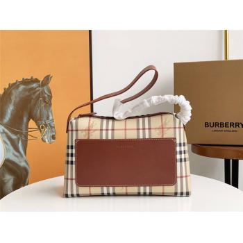 burberry英国官网巴宝莉正品中古战马格纹宽肩带腋下包单肩包7751