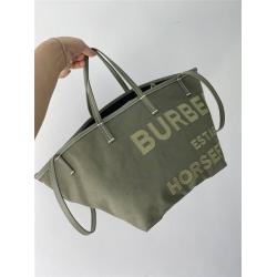 Burberry巴宝莉Beach Tote迷你Horseferry印花棉麻混纺帆布沙滩托特包80418011