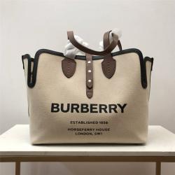 burberry官网巴宝莉正品The Belt 中号柔软棉质帆布贝尔特包购物袋80103411