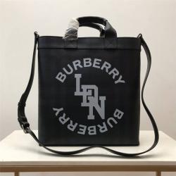 burberry香港官网巴宝莉代购London 格纹徽标图案托特包80225191