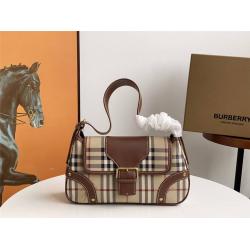 burberry包包巴宝莉官网正品经典战马格纹中古腋下包80111166