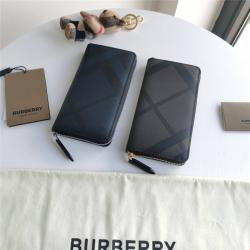 Burberry官网巴宝莉价格London 格纹长款小号拉链钱包