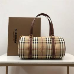 Burberry/巴宝莉专柜正品中古战马格子波士顿枕头包8011116