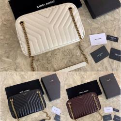 圣罗兰女包官网价格YSL JOAN绗缝真皮相机包671691