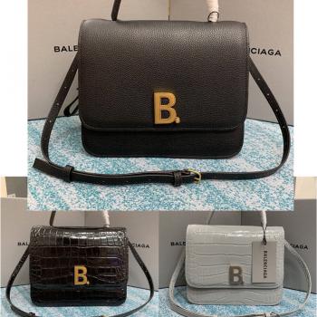 balenciaga包包巴黎世家官网新款大号B扣LOGO手提包豆腐包644205