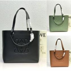 loewe包罗意威正品官网经典牛皮革 Anagram Tote 手袋托特包