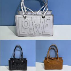 西班牙包包loewe罗意威官网小牛皮LOGO中古双面托特包