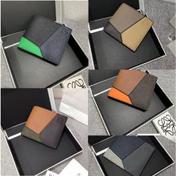 loewe香港官网中文版罗意威Puzzle bifold wallet缝线双折钱包3582