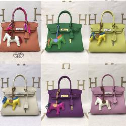 Hermes/爱马仕女包官网手工TOGO Birkin 30经典铂金包