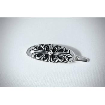 Chrome Hearts CH克罗心官网代购纯银十字蔷薇发夹F006