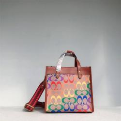 coach包包蔻驰官网C5142 Field Tote 22号彩虹托特包