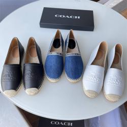 Coach蔻驰官网正品女鞋女士CHARLIE便鞋真皮渔夫鞋C1144