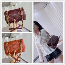 TORY BURCH 汤丽柏琦TB官网正品FLEMING 釉面软皮油蜡皮链条包80577