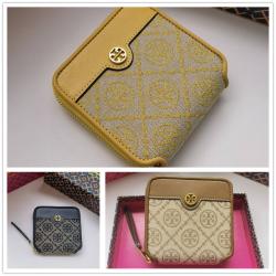 TORY BURCH 汤丽柏琦TB中国官网T MONOGRAM 提花双折钱包79381