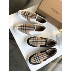 Burberry巴宝莉官网皮革拼 Vintage 格纹套穿式运动鞋80381821/80381831