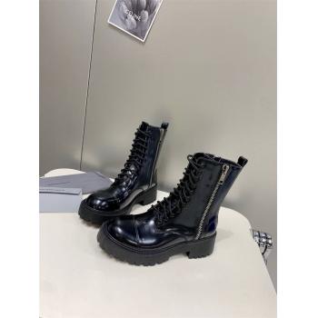 Balenciaga/巴黎世家官网女靴TRACTOR 20MM系带靴子马丁靴617420