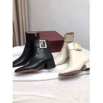 BALLY/巴利中文官网女靴JANELLE粗跟短靴及踝靴6228096