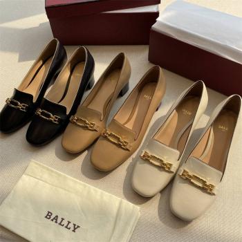 Bally/巴利中国官网高跟鞋DIELLE女士中跟粗跟单鞋6238184