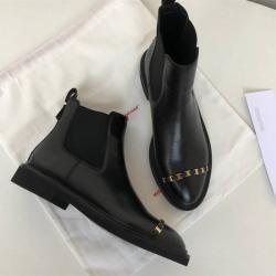 Ferragamo/菲拉格慕官网女靴新款链条装饰套脚切尔西短靴