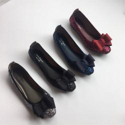 Ferragamo/菲拉格慕代购正品女鞋绑带蝴蝶结芭蕾舞平底鞋