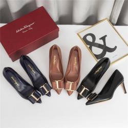 Ferragamo/菲拉格慕中国官网女鞋双层蝴蝶结高跟鞋01P337 704655