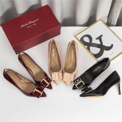 Ferragamo/菲拉格慕正品代购双层蝴蝶结高跟鞋0724200/0704667/0704665