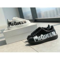 麦昆官网专享McQueen Graffiti印花运动鞋小白鞋698614