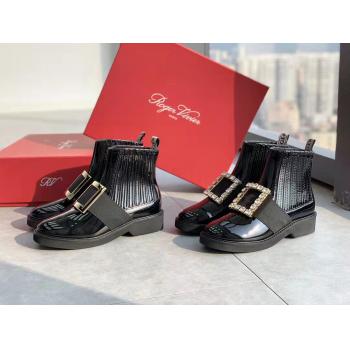 Roger Vivier RV中国官网女靴Viv' Rangers 钻扣切尔西踝靴