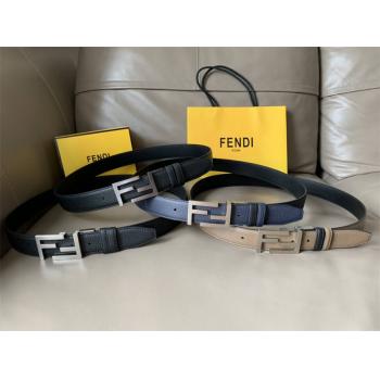 FENDI芬迪官网正品男士皮带双面用FF按钉搭扣腰带