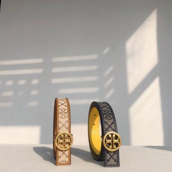 tory burch/托里伯奇TB皮带官网1" T MONOGRAM 提花腰带84155