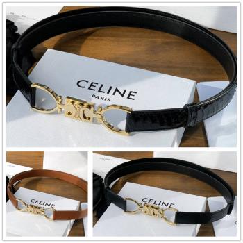 Celine/赛琳中文官网皮带BLOCK TRIOMPHE小号光滑牛皮革腰带