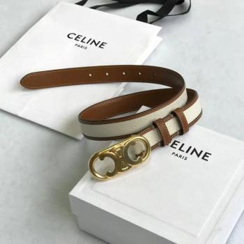 Celine/赛琳皮带BORDER MAILLON TRIOMPHE中号织物牛皮革腰带