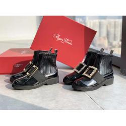 Roger Vivier RV中国官网女靴Viv' Rangers 钻扣切尔西踝靴