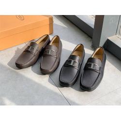 Tod's托德斯正品官网男鞋新款男士T扣豆豆鞋休闲皮鞋