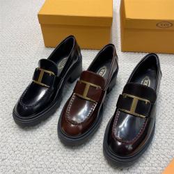 Tod's托德斯香港官网女士粗跟松糕低皮革乐福鞋XXW08D0EU50