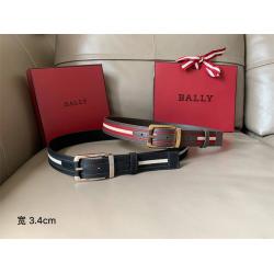 BALLY/巴利中文官网皮带男士休闲布配皮针扣腰带