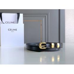 Celine/赛琳皮带官网WESTERN TRIOMPHE刺绣植鞣牛皮革腰带