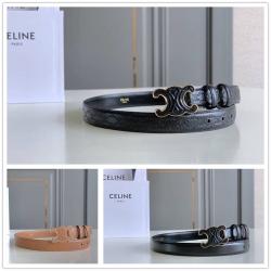 Celine/赛琳中国官网皮带女士TRIOMPHE中号光滑牛皮革腰带