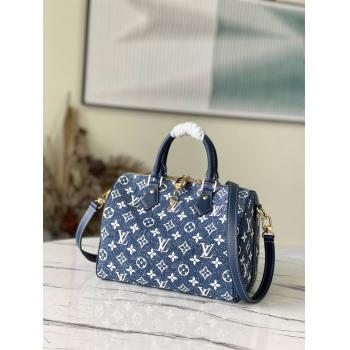 LV SPEEDY BANDOULIÈRE 25 手袋牛仔布枕头包M59609