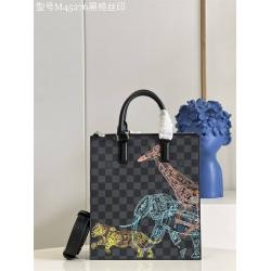 LV SAC PLAT CROSS 动物丝印手袋托特包N45276